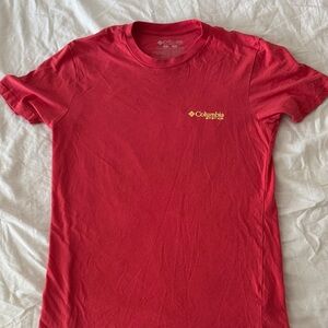 Columbia‎ Bold Red Tee with Yellow Logo